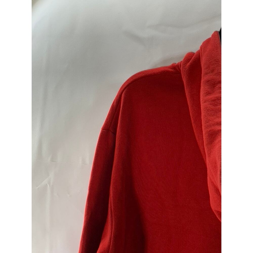 Zara Basics Women's Red Solid Pullover Hoodie Sz M - image 3